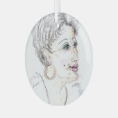 目まい ガラスオーナメント (正面左)