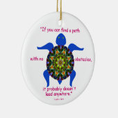 目まぐるしい曼荼羅のカメOrnament.1 セラミックオーナメント (右)