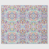 目まぐるしい水彩画の水玉模様パターン ラッピングペーパー (フラット)