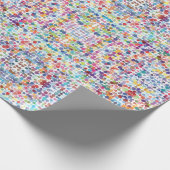 目まぐるしい水彩画の水玉模様パターン ラッピングペーパー (角)