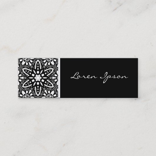 目まぐるしい花 スキニー名刺 (正面)