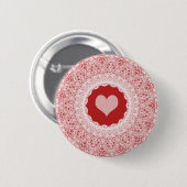 目まぐるしくレースのようなバレンタインピン 缶バッジ (正面&裏面)