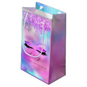 目まぶしメイクアップブライダル名グリッターホログラフィック スモールペーパーバッグ (裏面アングル)