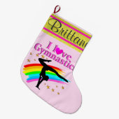 目もくらむ体パーソナライズされた操選手のクリスマスストッキング ラージクリスマスストッキング (正面 (吊り時))