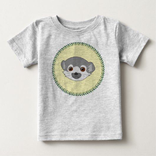 目をおもしろい見張るベビー ベビーTシャツ (正面)