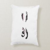 目をまばたきさせるかわいらしいピンク アクセントクッション (裏面(縦))