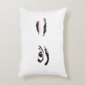 目をまばたきさせるかわいらしいピンク アクセントクッション (正面(垂直))