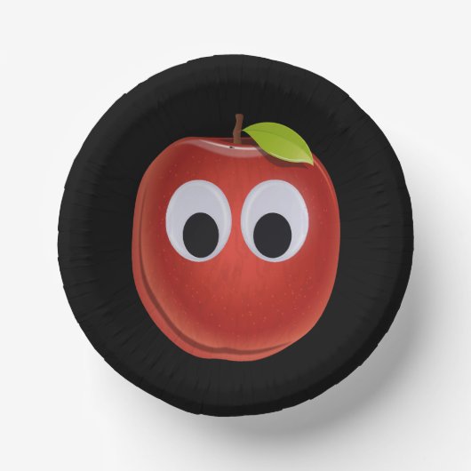 目をグーグルで赤いリンゴパーソナライズされた- ペーパーボウル (正面)