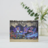 目をフォークに ポストカード (スタンド正面)