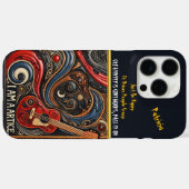 目をモチーフにした独特の芸術品。渦巻くパターンが特徴的 Case-Mate iPhoneケース (裏面 (横))