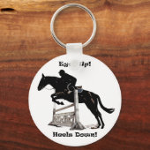 目を上げて！かかとを下ろ！馬 キーホルダー (正面)