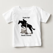 目を上げて!かかとを下ろ!馬 ベビーTシャツ (正面)