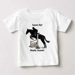 目を上げて!かかとを下ろ!馬 ベビーTシャツ