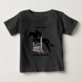 目を上げて!かかとを下ろ!馬 ベビーTシャツ
