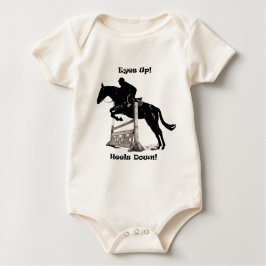 目を上げて！かかとを下ろ！馬 ベビーTシャツ