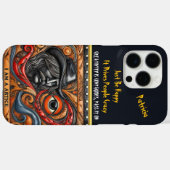 目を中心とした大胆なパターンのアート Case-Mate iPhoneケース (裏面 (横))