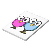 目を丸くした鳥の友達 ノートパッド (回転)