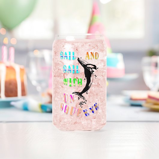 目を丸くして帆と帆を張る ガラス缶 (インサイチュ (バースデー))