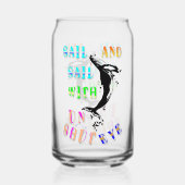 目を丸くして帆と帆を張る ガラス缶 (裏面)