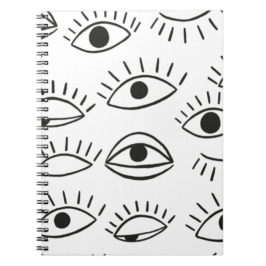目を丸くし、継ぎ目のないパターンを描きます。  ノートブック (正面)