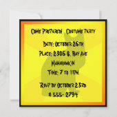 目を光らせる黒猫 - 招待状 (裏面)