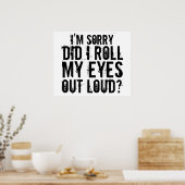 目を大きくし転がてごめんなさい ポスター (キッチン)