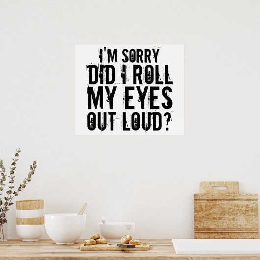 目を大きくし転がてごめんなさい ポスター (キッチン)