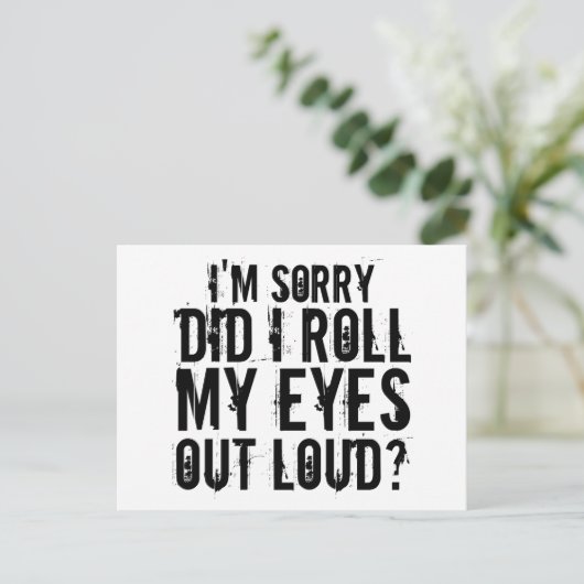 目を大きくし転がてごめんなさい ポストカード (スタンド正面)