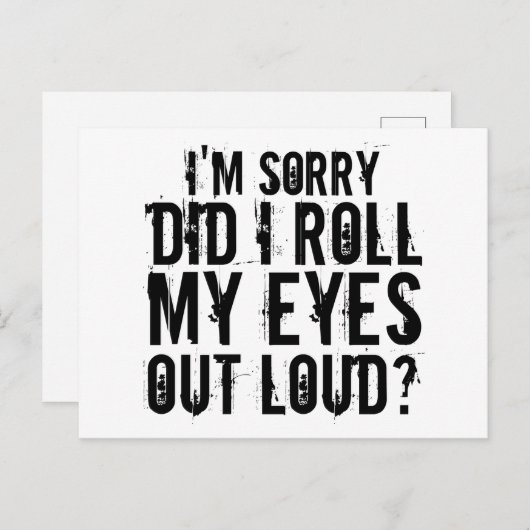目を大きくし転がてごめんなさい ポストカード (正面/裏面)