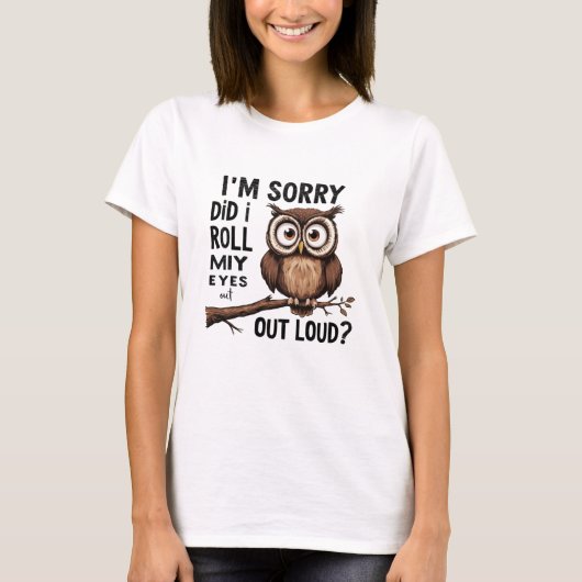 目を大きく転がてすまない Tシャツ (正面)