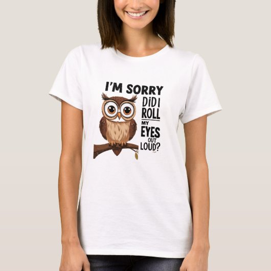 目を大きく転がてすまない Tシャツ (正面)