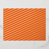 目を引くオレンジで宇宙を強化 箔シーズンポストカード (正面)