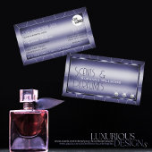 目を引くシマーリーブルー（ダイヤモンドとロゴ） 名刺