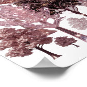 目を引くシルバーのPINK TREE FOREST ポスター (角)