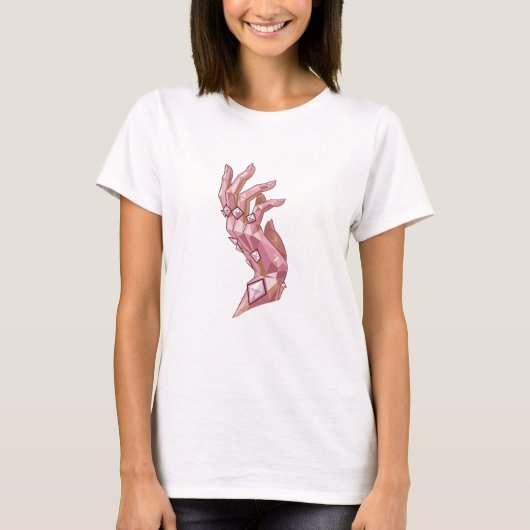 目を引くシルバー抽象芸術ステートメントデザイン Tシャツ (正面)