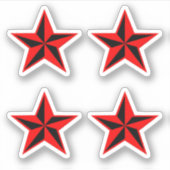 目を引くスター マーク ステッカー セット 4シート入 シール (正面)
