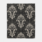 目を引くダマスクシームレスパターン フリースブランケット (正面)