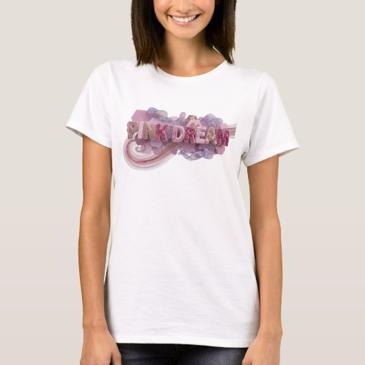 目を引くピンクのPINK DREAMステートメントTシャツ Tシャツ (正面)
