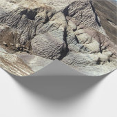 目を引くブルーメサのバッドランド山脈の写真 ラッピングペーパー (角)