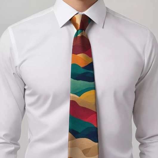 目を引く幾何学的デザインネクタイ ネクタイ