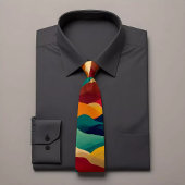 目を引く幾何学的デザインネクタイ ネクタイ