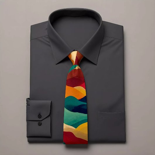 目を引く幾何学的デザインネクタイ ネクタイ