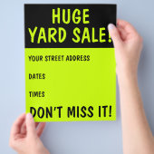 目を引く庭のセールチラシ チラシ (手)