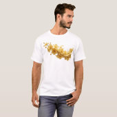 目を引く抽象的な花の芸術 Tシャツ (正面フル)