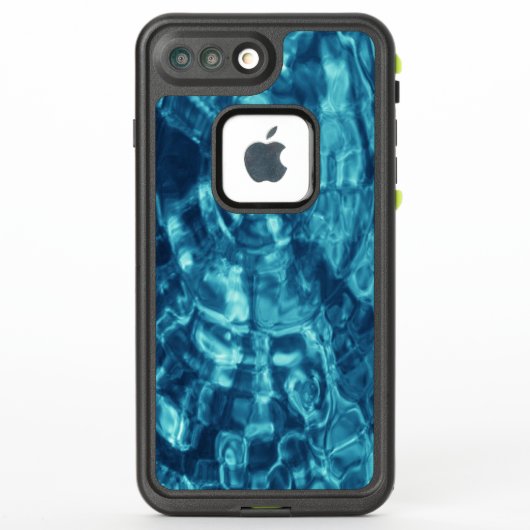 目を引く抽象的な青い水の波紋 LifeProof iPhoneケース (裏面)