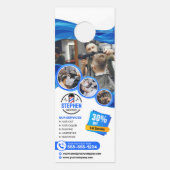 目を引く理容師ショップ美容師美容師 ドアノブサイン (裏面)