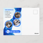 目を引く理容師ショップ美容師美容師 ポストカード (裏面)