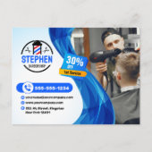 目を引く理容師ショップ美容師美容師 ポストカード (正面)