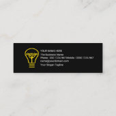 目を引く発光稲妻波電気技師 スキニー名刺 (裏面)