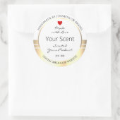 目を引く製品の包装ラベル白と金ゴールド ラウンドシール (バッグ)